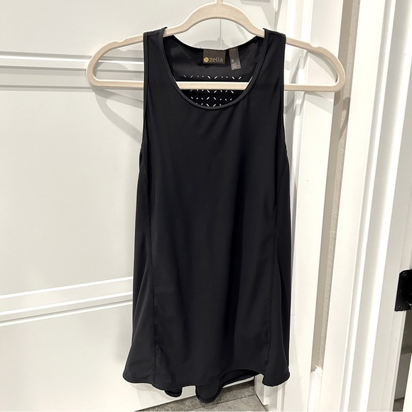 Zella Black Nova Perforated Racerback Tank - Picture 4 of 8